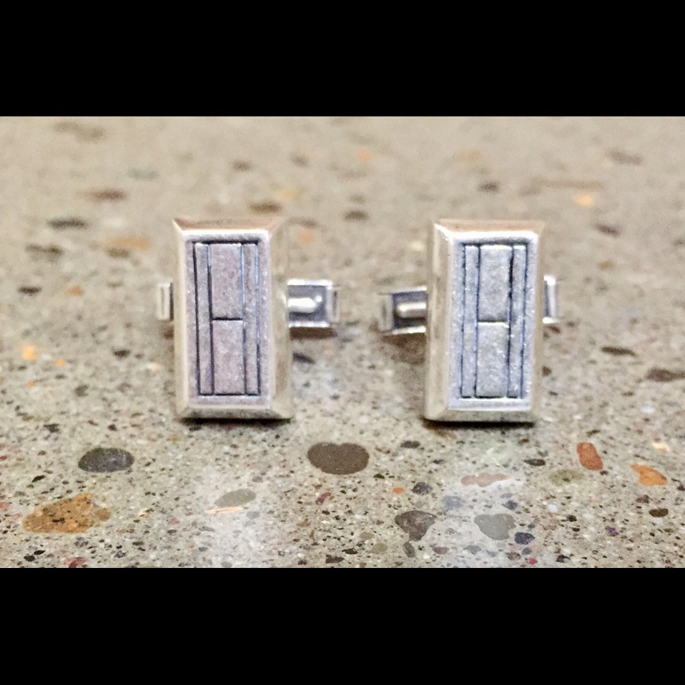 Tommy Hilfiger Men's Silver Plated Cufflinks